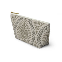 Mumbai Lace Accessory Pouch w T-bottom in Brown